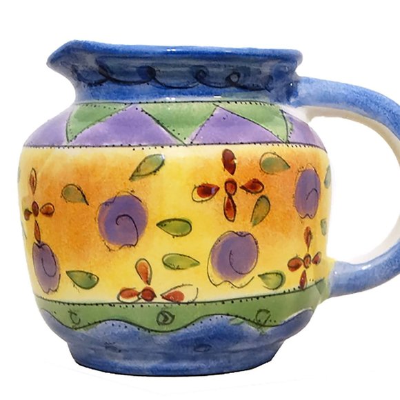 Vintage Sango Sweet Shoppe China Ceramic Creamer, Circa 2000. Floral, Geomertric - Picture 2 of 5